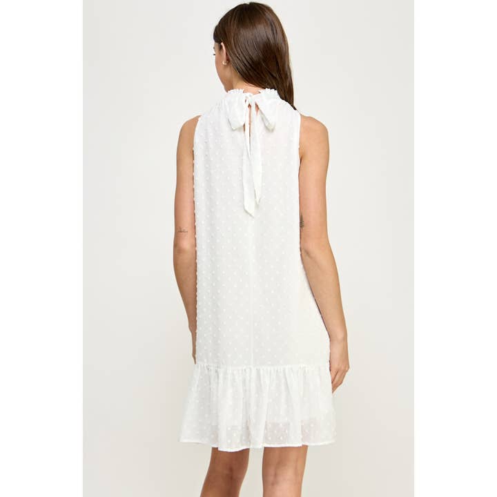 Hello Miz – wholesale Klänning - Mamma – Mock Neck Swiss Dot Ruffled Mammaklänning