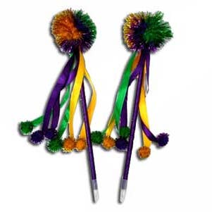 Bolígrafo con pompones Mardi Gras para venta al por mayor de Handee Products