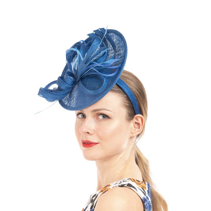 KaKyCo - Wholesale Fascinator Hat - Women's - 102087 | 9" Small Saucer sinamay base headband