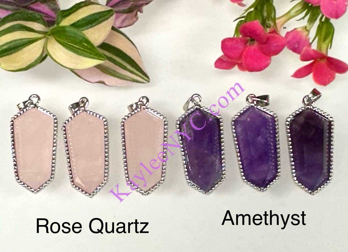 KayleeNYC - Wholesale Individual Charm/Pendant - Natural Crystal Pendant Healing Energy1