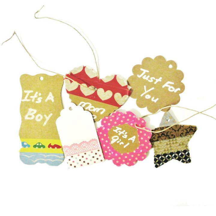 Wrapables.com - Wholesale Gift Tag - Wrapables 20 Gift Tags/Kraft Hang Tags with Free Cut Strings