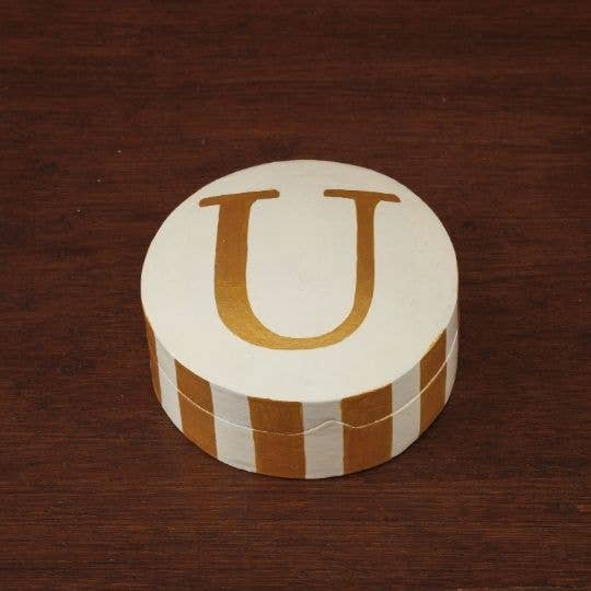 Striped gold box - U for wholesale by Love Explorers