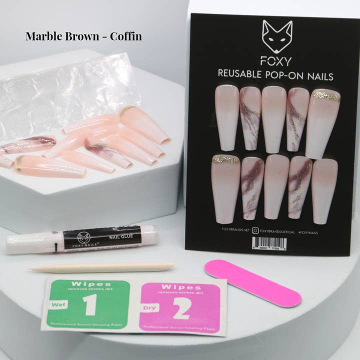 Marble Brown - Coffin for wholesale by Foxy Brands