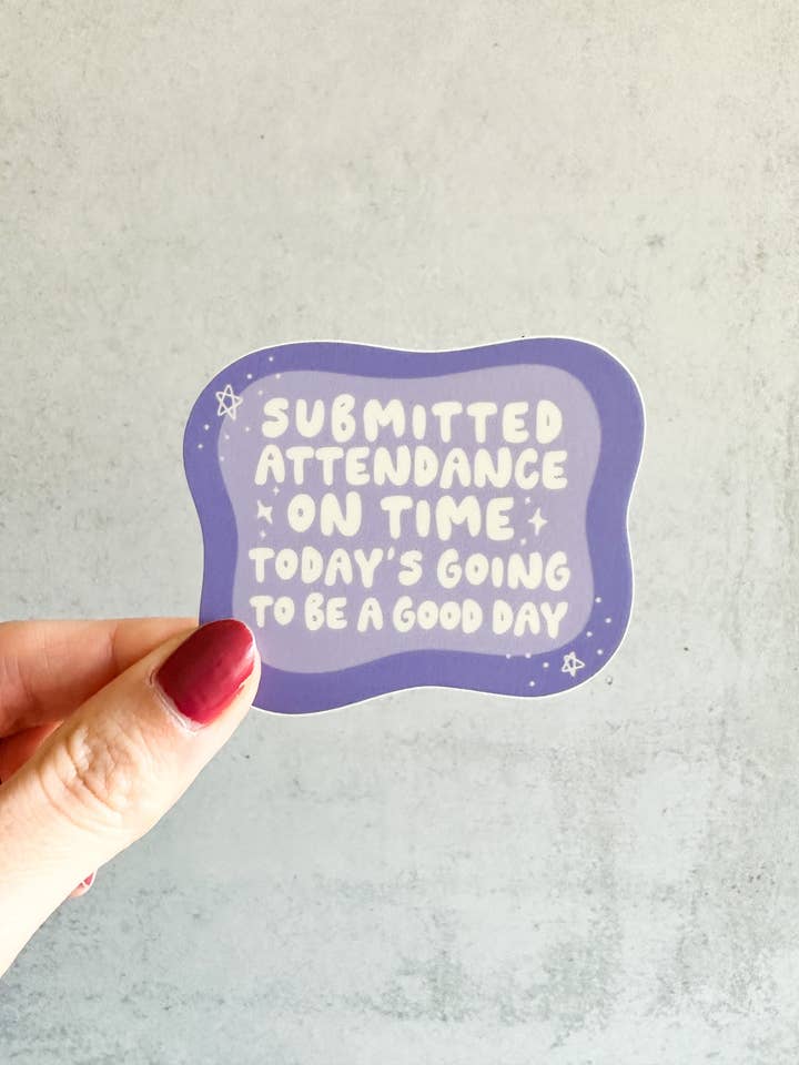 Submitted Attendance on Time Sticker for wholesale by The Good Teacher Co
