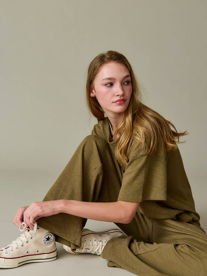 OLIVE PX18358 - Layla Loose Fit Top and Pants Set for wholesale on Faire0