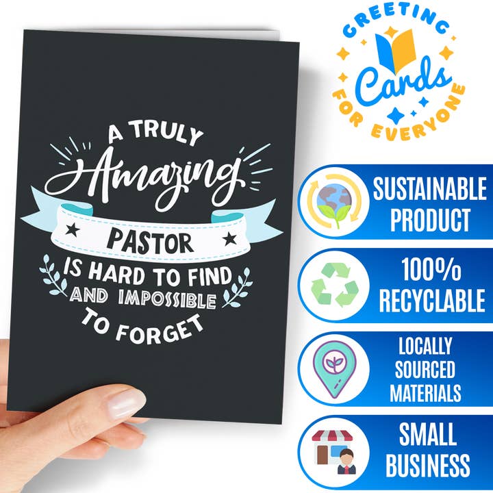 Greeting Cards for Everyone - Birthday Gifts - Wholesale Thank You Card - Pastor Thank You Card - Pastos Appreciation Gifts - GC0221