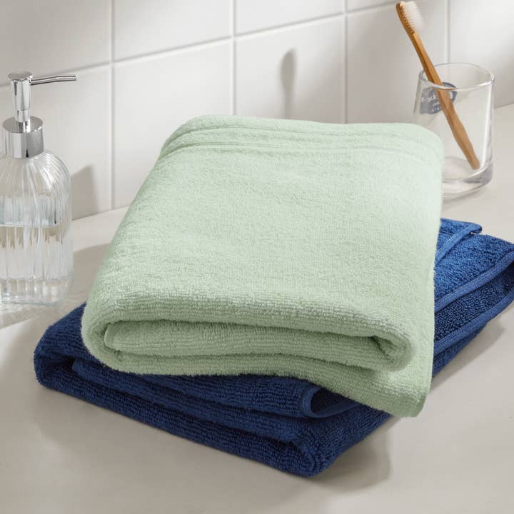 Olliix - Wholesale Towel Set - 400GSM Plush Terry Quick Dry 100% Cotton Towel Set, Indigo