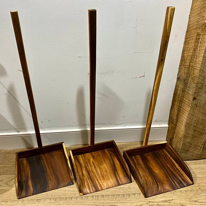 Tuckahoe Hardwoods – wholesale Dusting brush & duster – Handmade Indoor East Indian Walnut Wooden Dustpan and Broom3