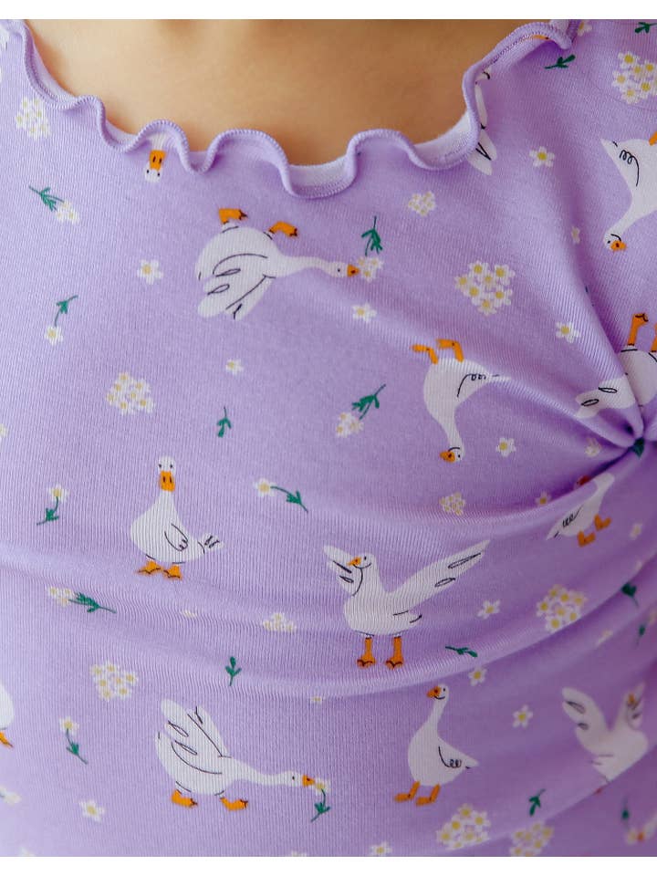 Pink Ice Cream Shirring Viscose Short Sleeve PJs-C for wholesale on Faire