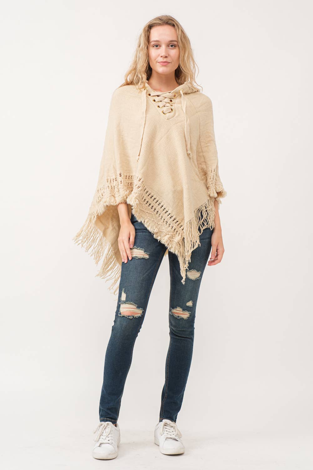 Raj Trading & Imports (USA) Inc. - Wholesale Poncho – Women's - Harlie Grommet Poncho