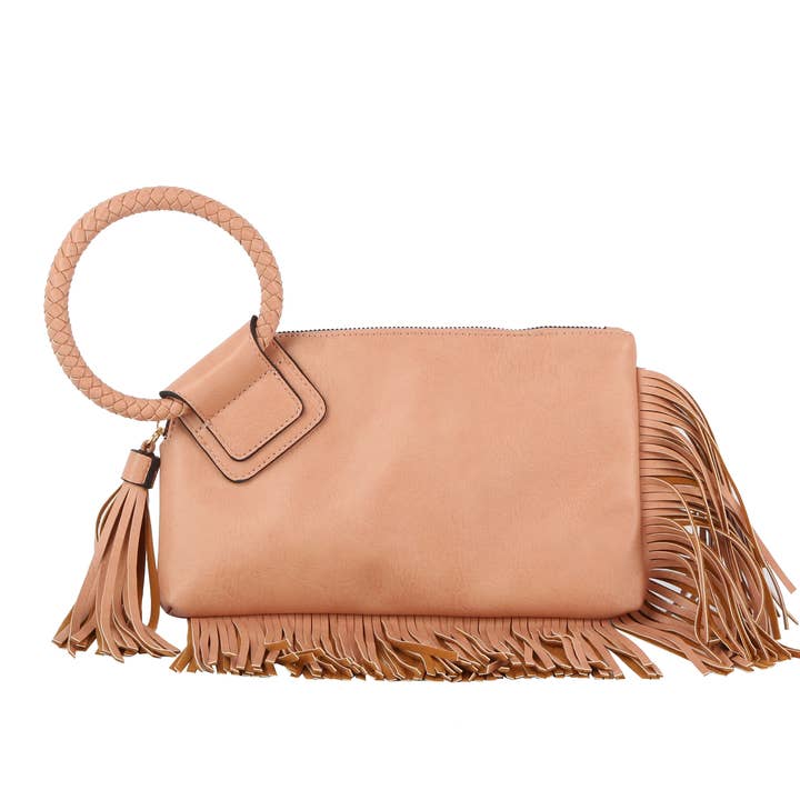 HR CORP - Wholesale Clutch Bag - Women's - Calin collection Fringe detailed Braided Ring Handle Clutch14