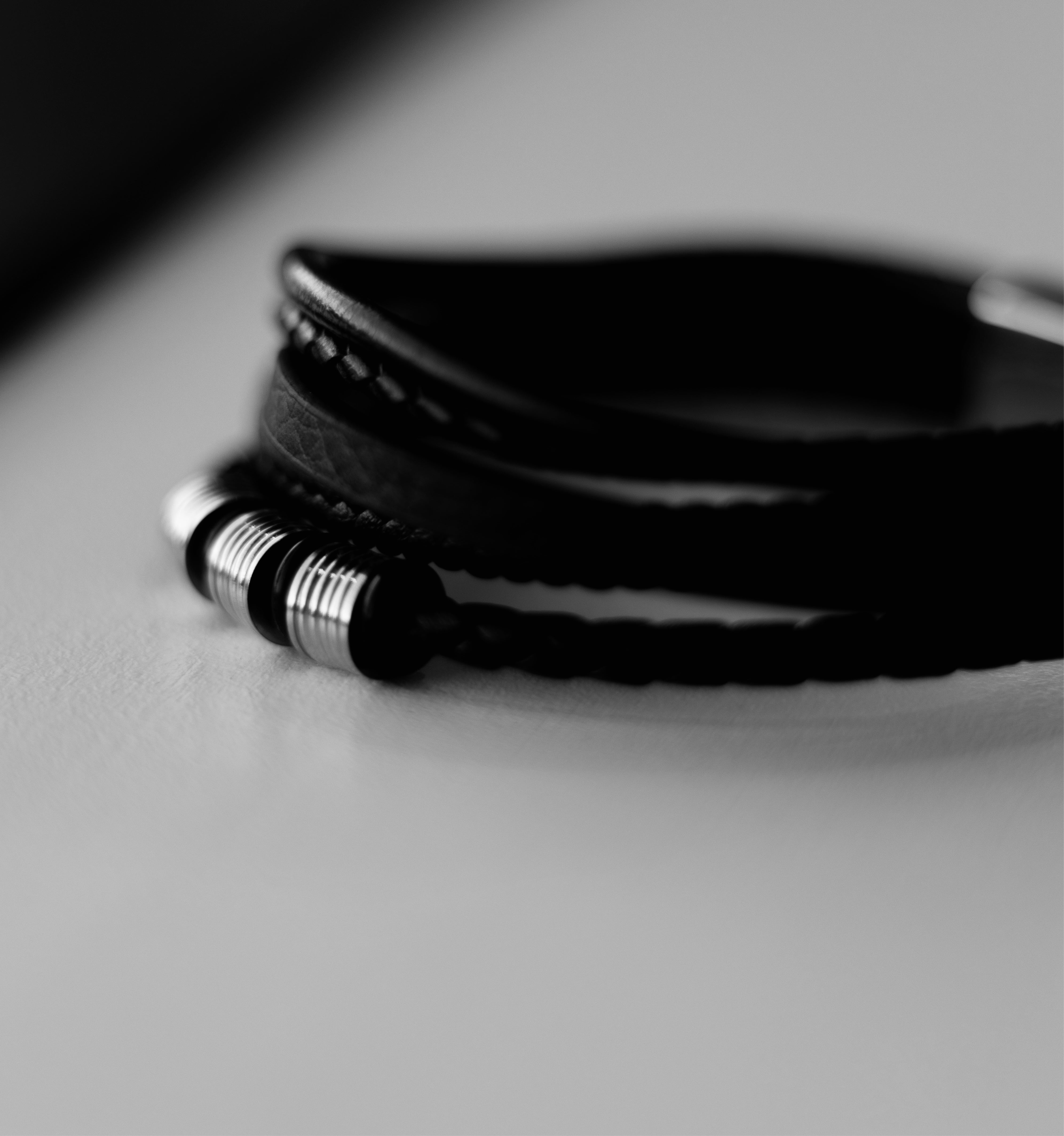 Sedy Jewelry - Wholesale Jewelry - Men's - Men’s Leather Bracelet with Gold or Silver Stainless Steel1