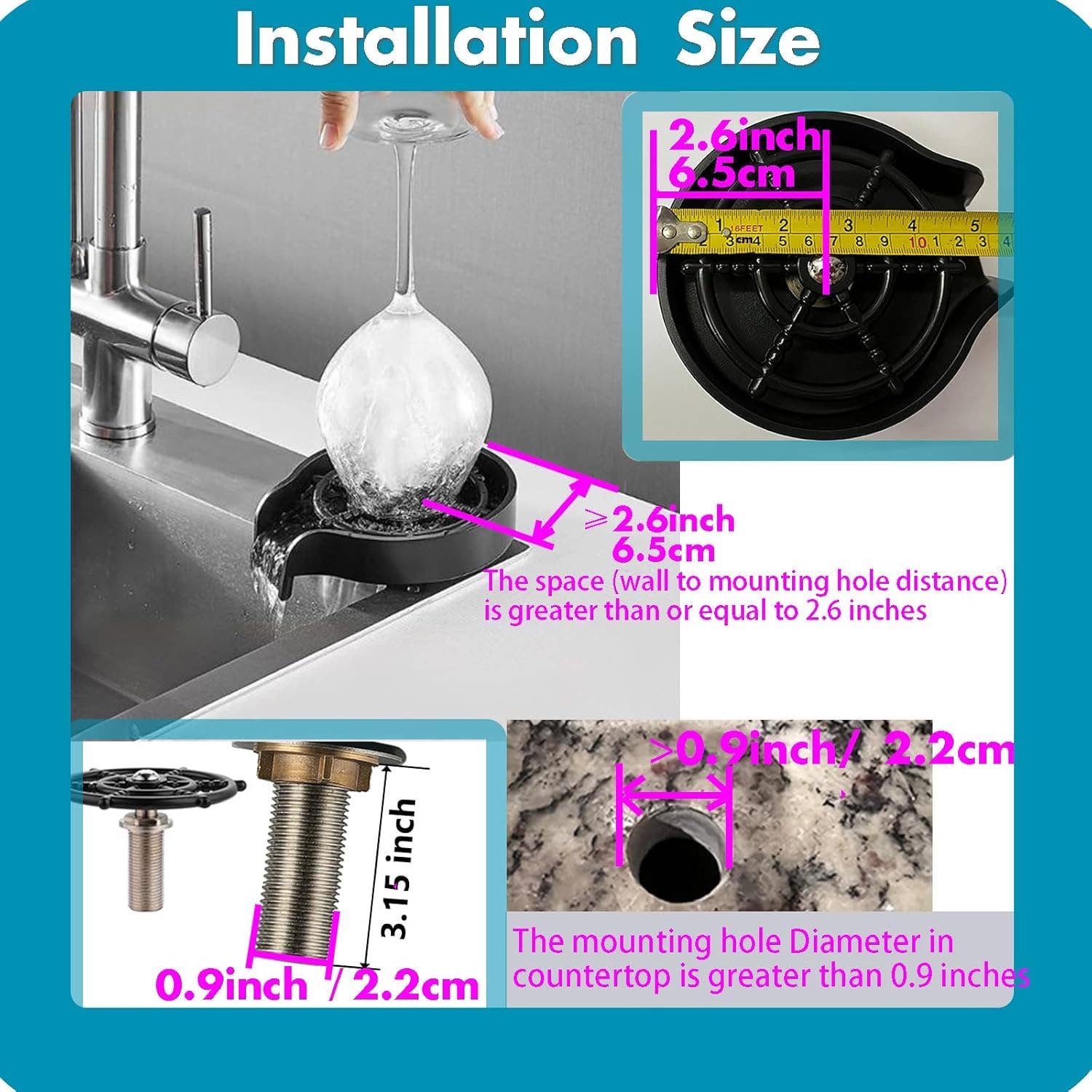 VIGOR - Wholesale Kitchen Spoon - Automatic cup washer for kitchen sink faucet(10 sets)4