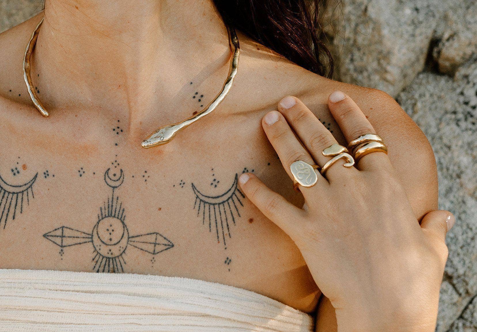 Dea Dia - Wholesale Band/Stacked Ring - Serpent Guardian Wrap Ring2