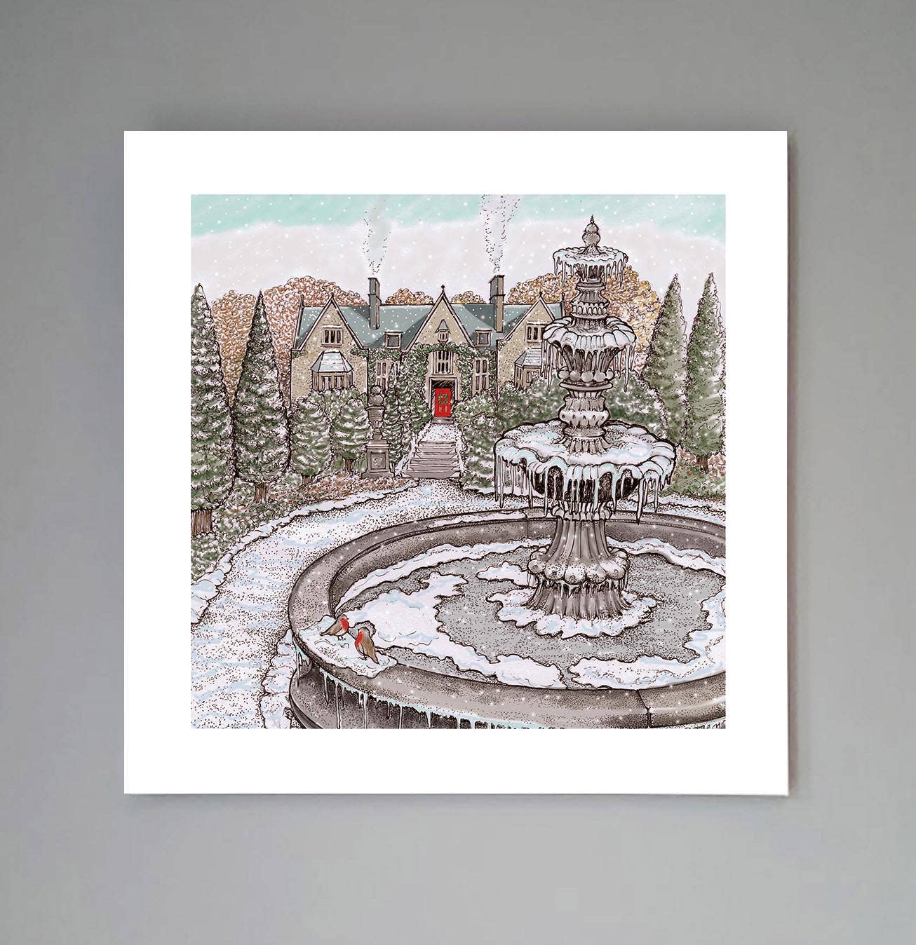 Fay's Studio – wholesale Art print – 'Frozen Fountain' Art Print0