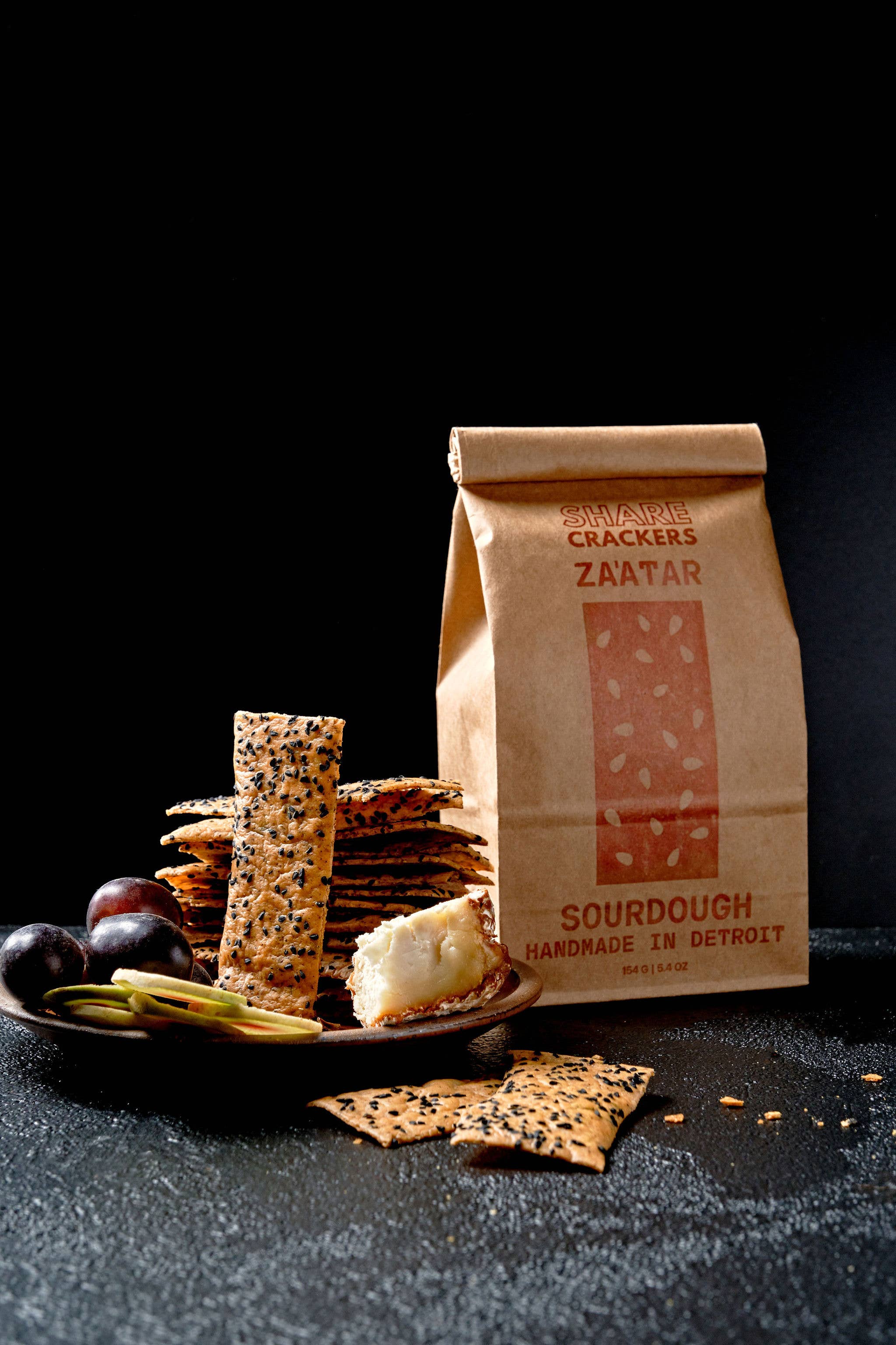 Share Crackers - Wholesale Crackers - Za'atar Sourdough Crackers1