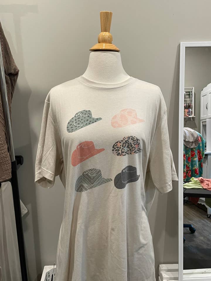 KMR and Company - Wholesale Screen Printed T-Shirt - Women's - Cowboy Hats Graphic T-Shirt