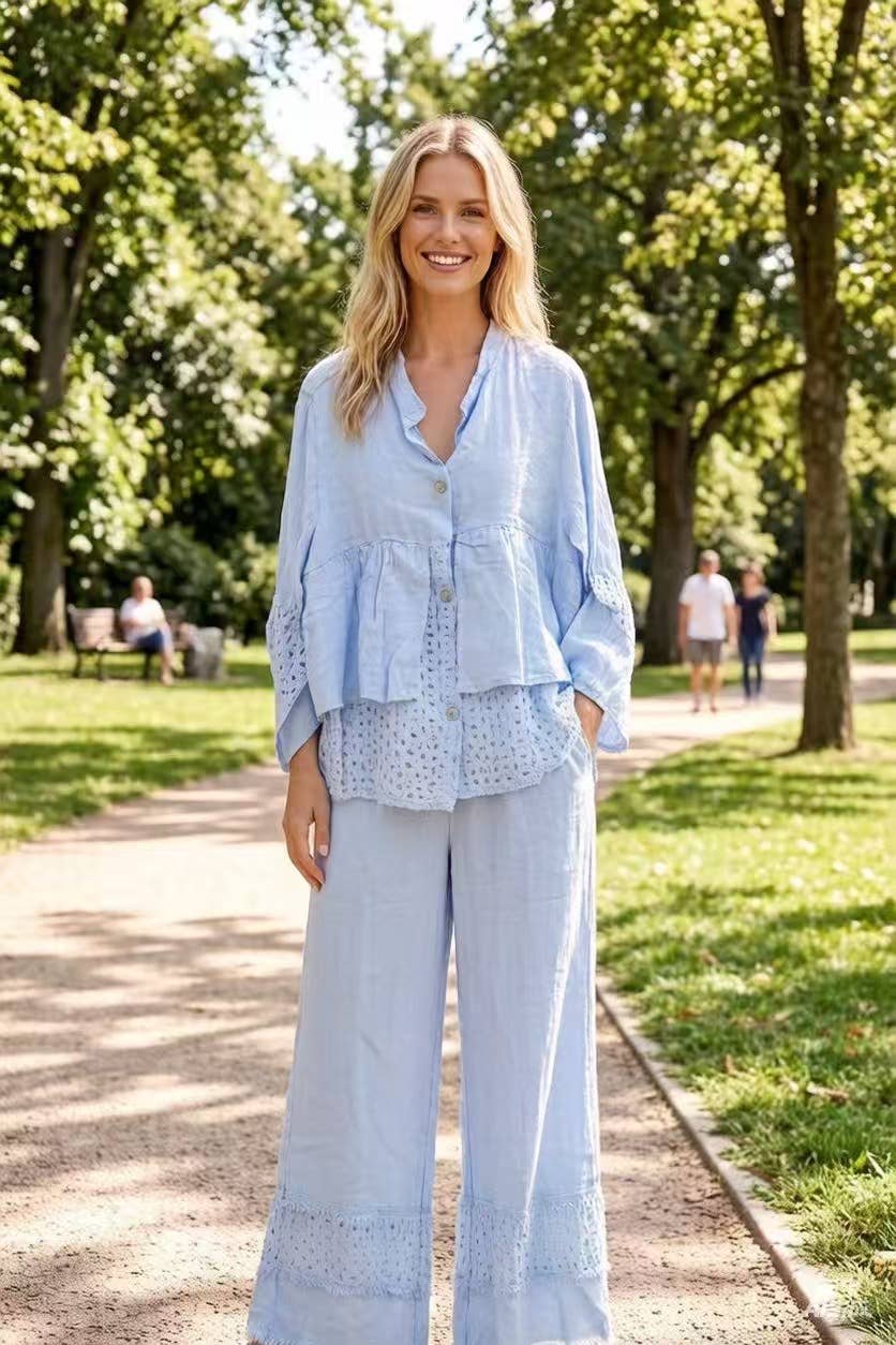 LÉA & LUC – wholesale Pants – Women's – 100% Linen Trousers REF. 3049032