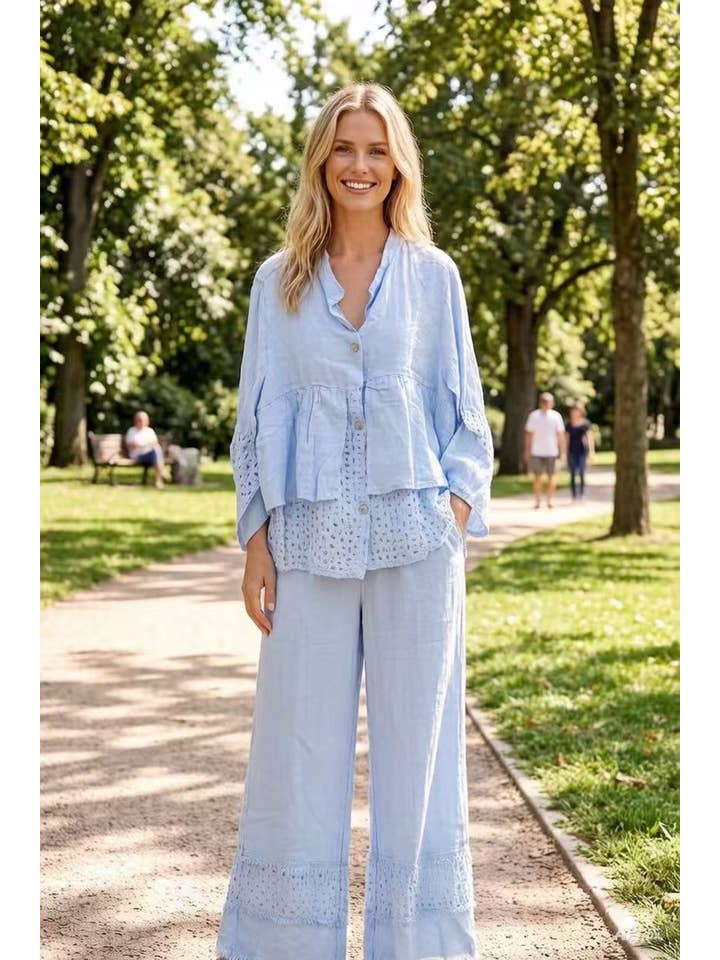 LÉA & LUC – wholesale Pants – Women's – 100% Linen Trousers REF. 3049032