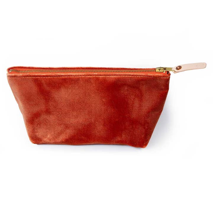 General Knot & Co. – wholesale Clutch bag – women's – Velvet Travel Clutch- Papaya