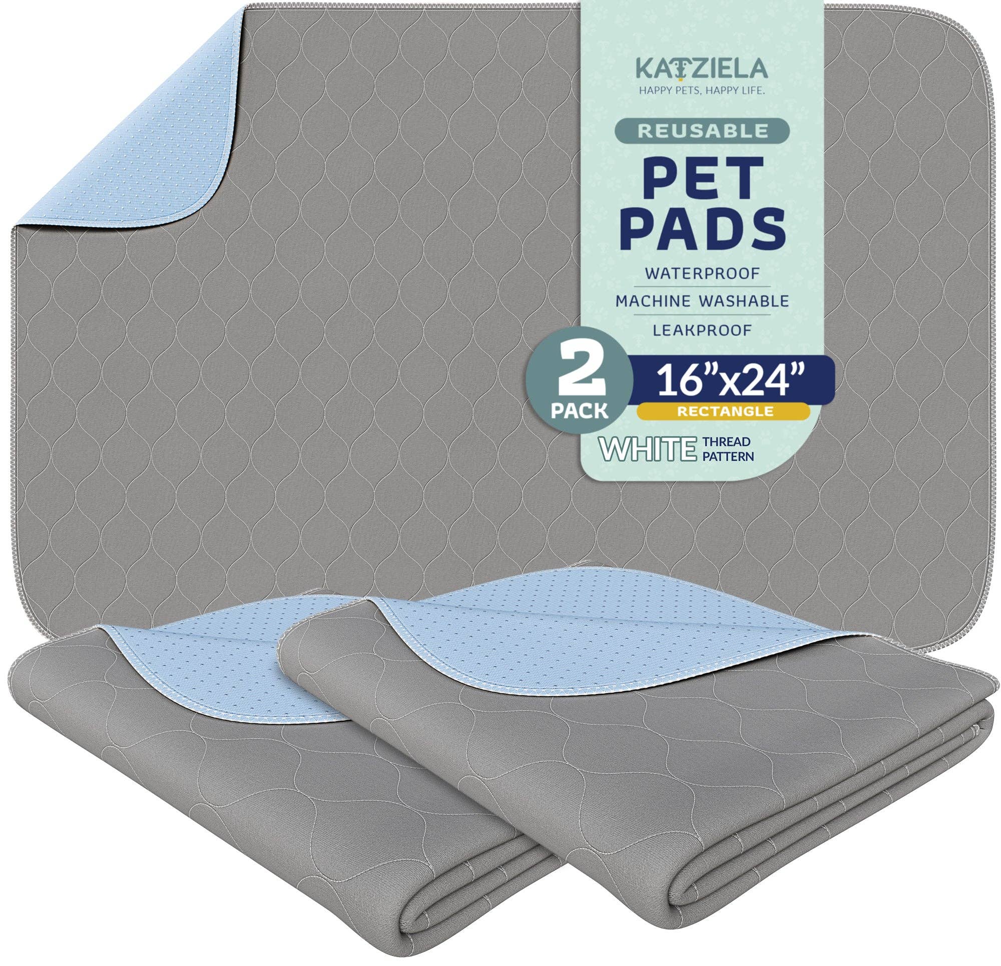 Katziela - Vente Tapis de propreté - chien - Tampons à pipi lavables réutilisables pour chiens, chats et humains, imperméables22