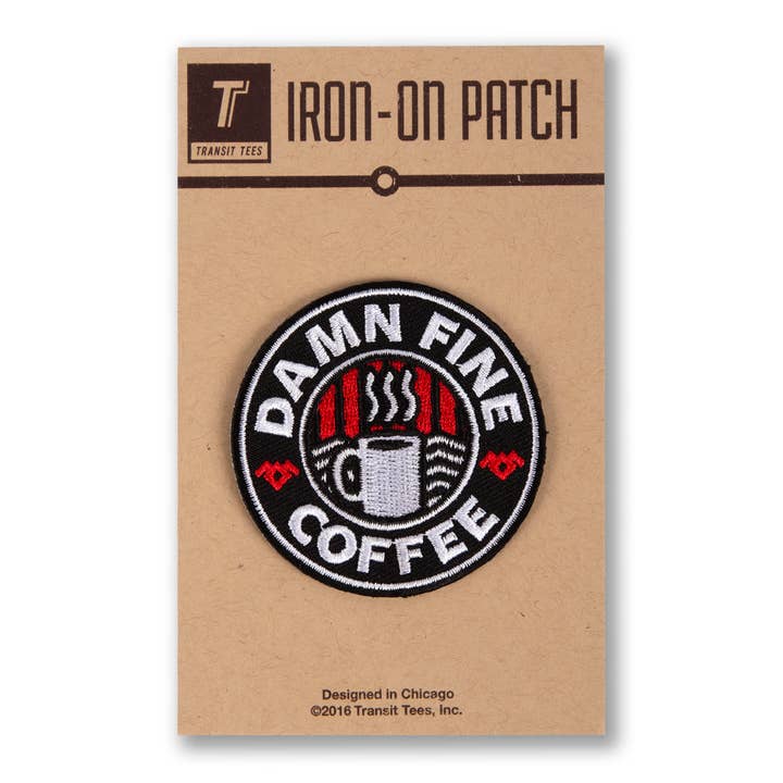 Damn Fine Coffee Patch for wholesale by Transit Tees