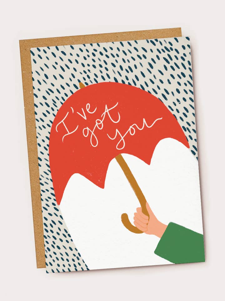 I've Got You Umbrella Card - Friendship, Encouragement for wholesale by Jade Fisher