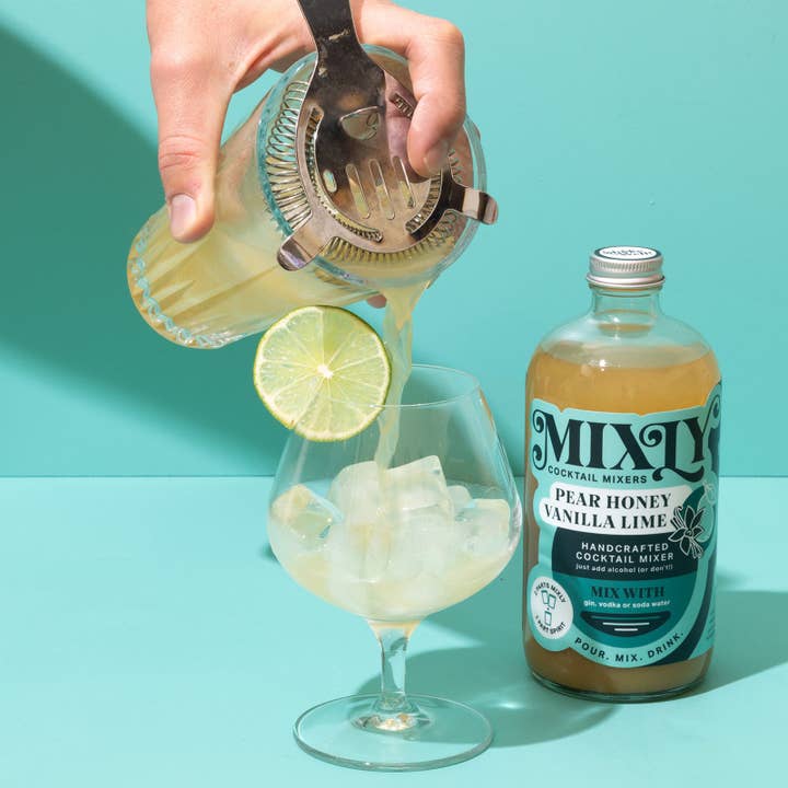 Mixly - Vente Mélange/sirop pour cocktails - Mélangeur de boisson cocktail / mocktail poire miel vanille 16oz2