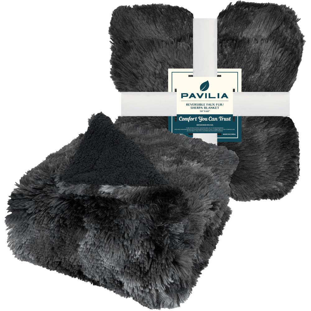 Pavilia - Wholesale Decoratiedeken - Pluche Sherpa Plaid van Imitatiebont14