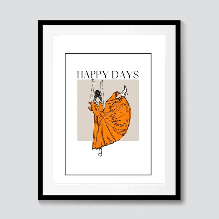 Impression artistique A4 "Happy Days" pour la vente par STETCH