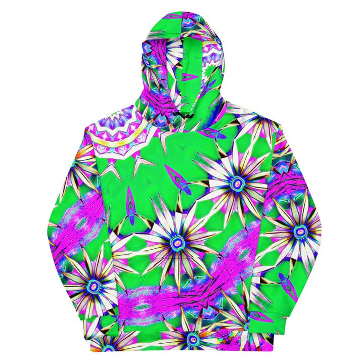 "Electric Bloom" Collection - Unisex Hoodie by ZKoriginal for wholesale by ZKoriginal