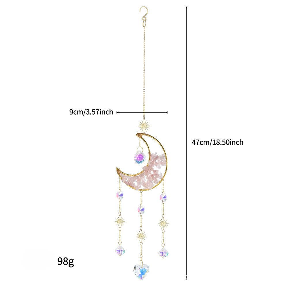 Dipped Shop - Wholesale Suncatcher - Colorful Stone Moon Crystal Home Hangings DP25A9221