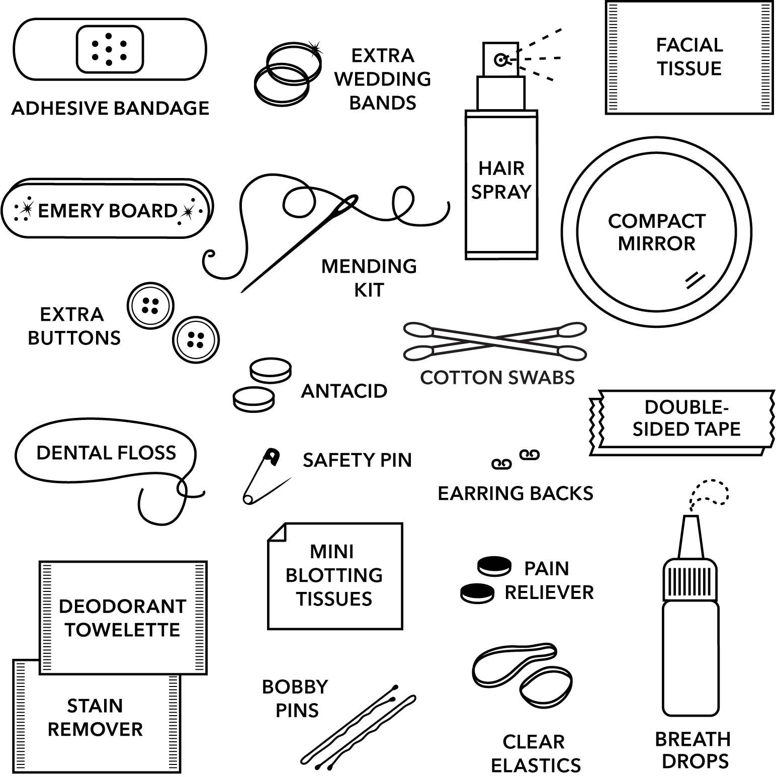 Pinch Provisions - Wholesale First Aid Kit - Velvet Minimergency Kit for Bridesmaids24