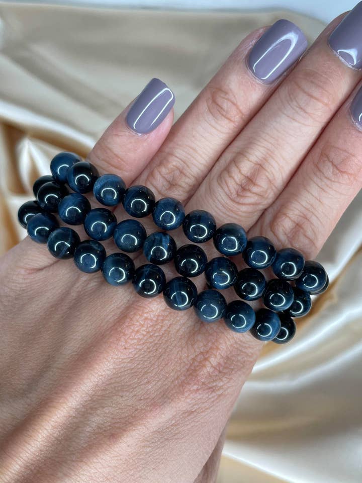 Pulsera ojo de tigre azul para venta al por mayor de Serendipity Crystals