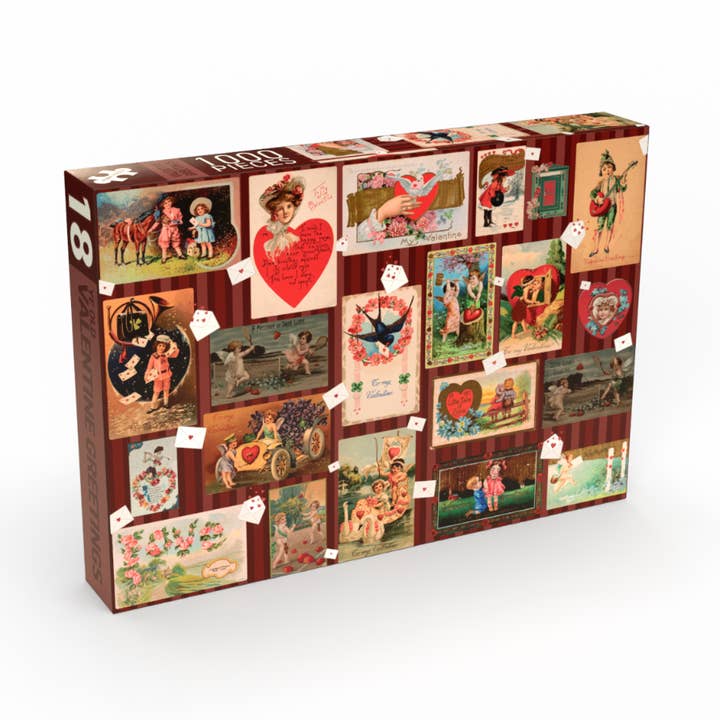 YE OLD VALENTINE GREETINGS 1000 piece jigsaw puzzle for wholesale by Penny Puzzle