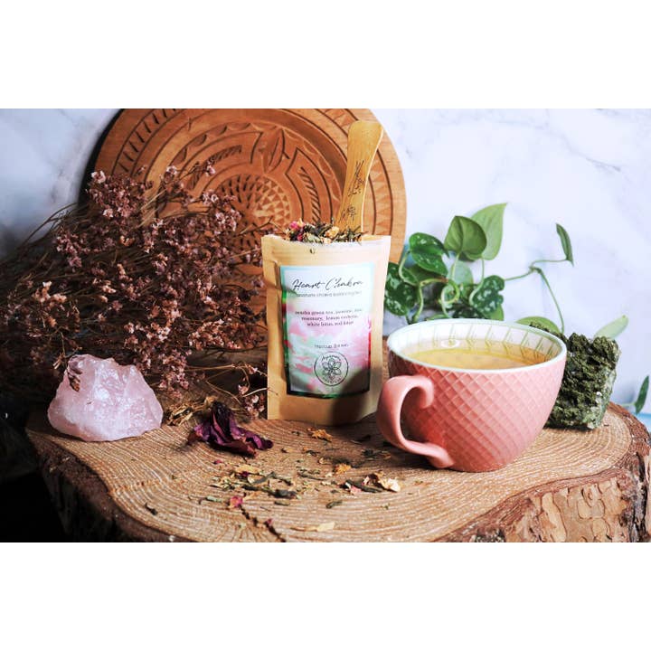 Ayamani Naturals – wholesale Loose tea – Heart Chakra Anahata Green Tea with Jasmine, Rose, and Herbs