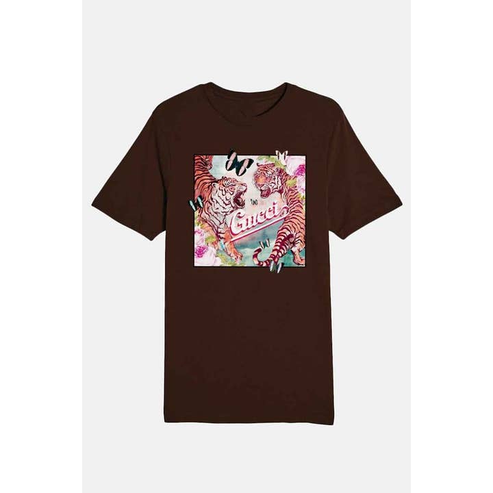 crashangel.us - Wholesale Screen Printed T-Shirt - Women's - TIGER MULTY COLOR WOMEN GRAPHIC TEE1