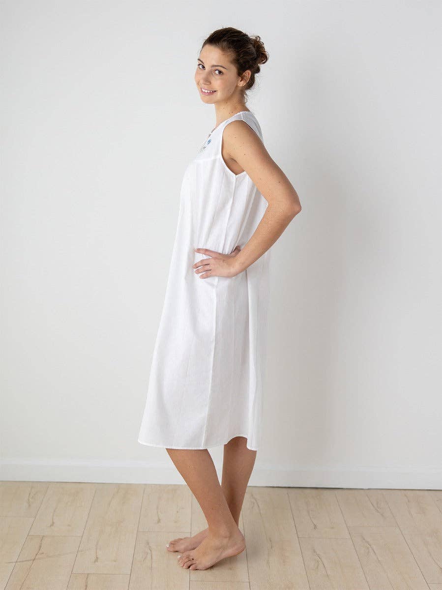 Jacaranda Living – wholesale Nightgown – Women’s – Clara White Cotton Nightgown5