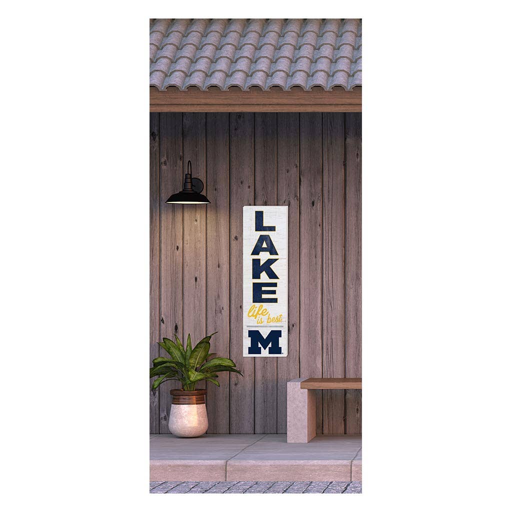 KH Sports Fan - Wholesale Wall Sign - 10x35 InOutdoor Sign LAKE Life Michigan Wolverines1