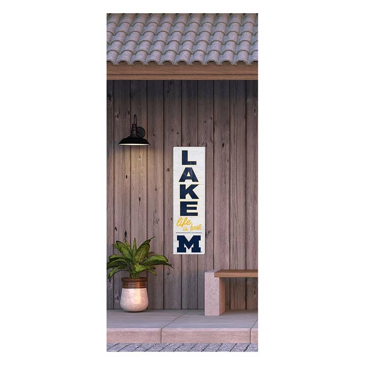 KH Sports Fan - Wholesale Wall Sign - 10x35 InOutdoor Sign LAKE Life Michigan Wolverines1