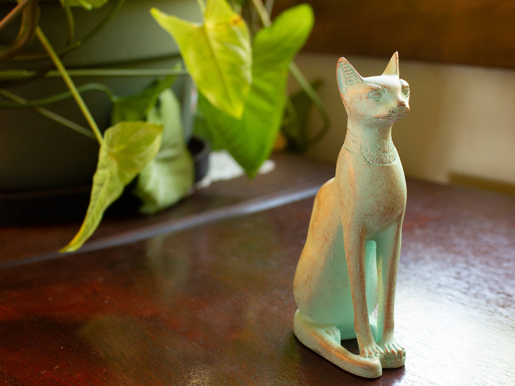 Discoveries, Inc. - Wholesale Decorative Figurine - Bastet Cat Statue Patina - 5.25" - Egyptian Goddess1