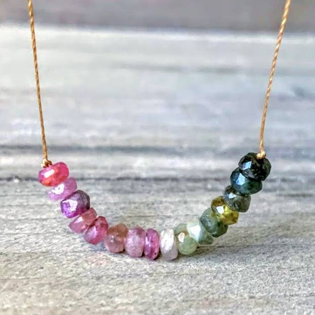 Merelani Designs - Wholesale Beaded/Pearl Necklace - Watermelon Tourmaline Necklace