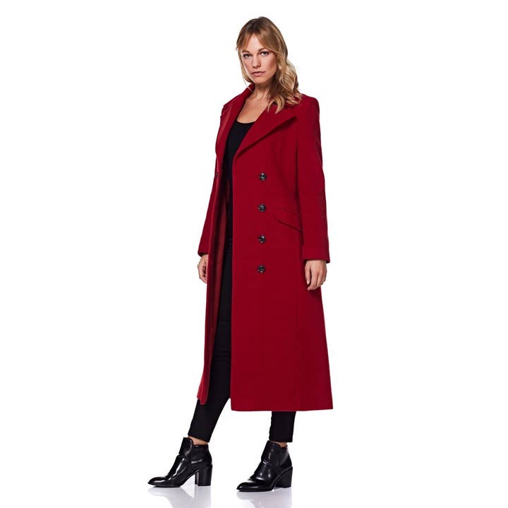 Zweireihiger Damen Wintermantel aus Wolle und Kaschmir für den Großhandel von Anastasia
