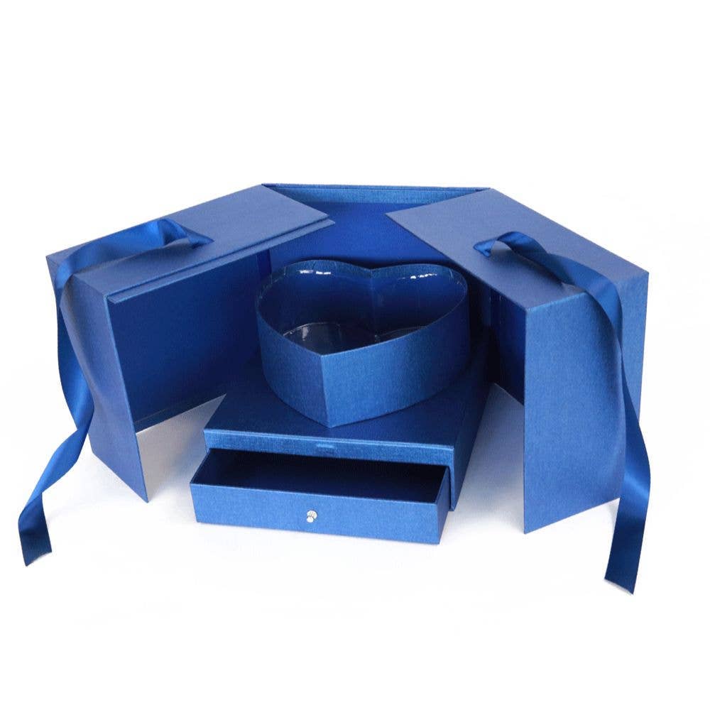 UNIKPACKAGING – Großhandel Geschenkboxen – Große quadratische Überraschungs-Blumenschachtel – mit Plastikeinsatz18