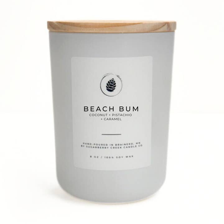 Beach Bum Soy Wax Candle for wholesale by Sugarberry Creek Candle Co.