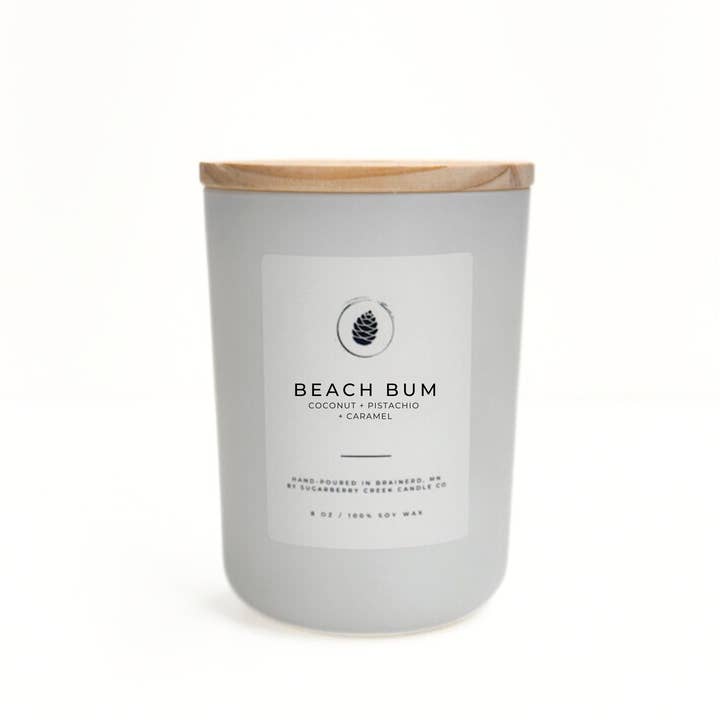 Beach Bum Soy Wax Candle for wholesale by Sugarberry Creek Candle Co.