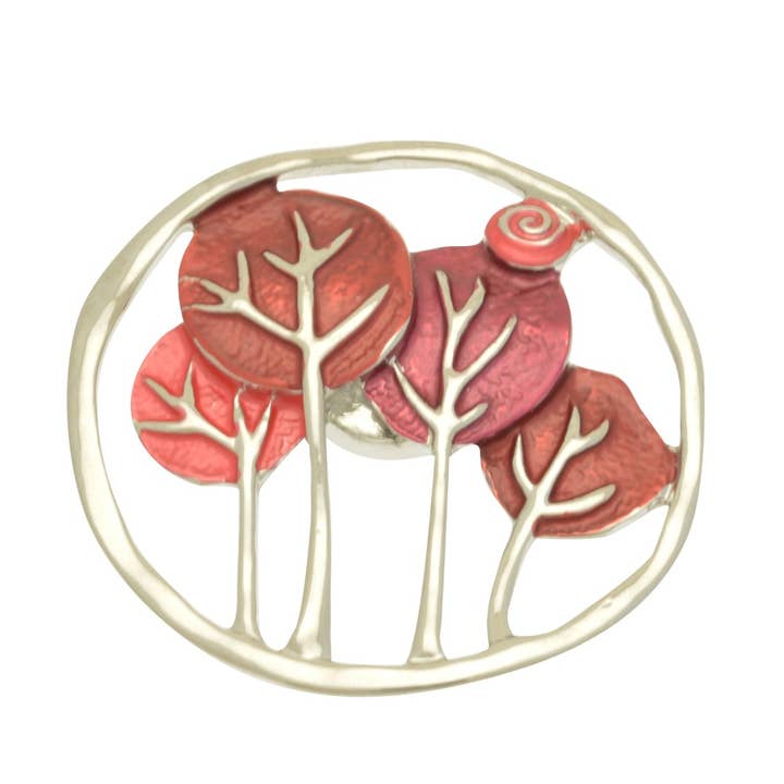 Miss Milly Limited – wholesale Brooch – Red Tree Magnetic Brooch