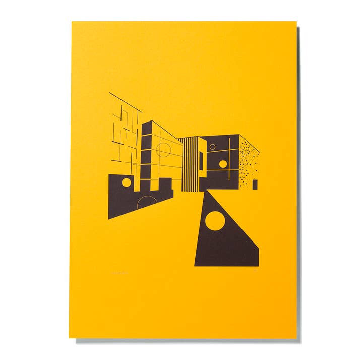 Hepworth - Kurkuma A3 zeefdruk PRA3-HEPT voor wholesale door Laura Knight Studio