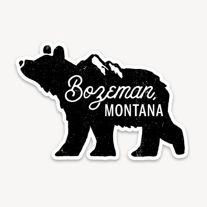 Bozeman Bear gestanste sticker voor wholesale door Summit Supply Shop