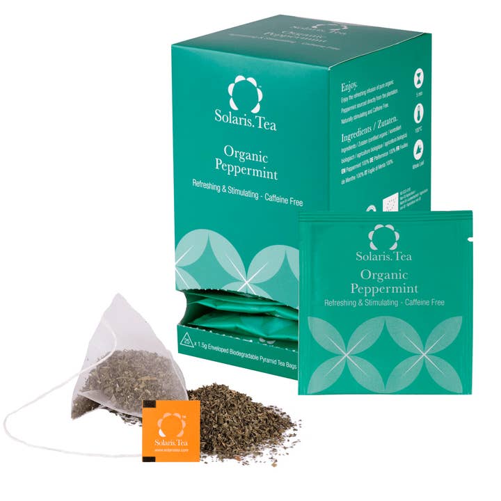 BIO Pirâmide Hortelã Pimenta Teebeutel mit Umbeutel, 25x 1,5g por atacado de Solaris Tea / Good Earth Goods e.K.